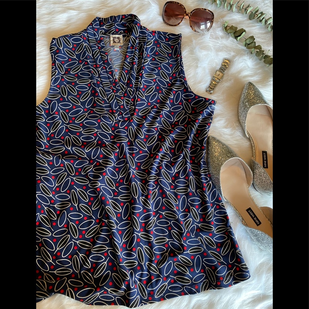ANN KlEIN Blue Sleeveless blouse